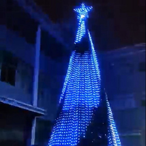 ANPU Decor Giant Commercial PVC Artificial LED 50FT Everest Lighted with Decoration Ball Giant Christmas Tree (Xmas)