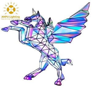 Pegasus Christmas 2022 3d led decoration fly horse animal artist new type low voltage outdoor landscape lamp motif light outdoor