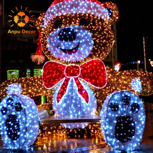 New Year Led 2PK 100L polar big bear Christmas 3d motif light for home decor