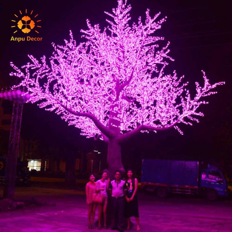 8m large Outdoor big trunk cherry tree light lamp