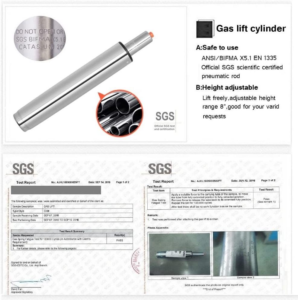 Adjustable Gas Lift Cylinder for Office Chair Stool Replacement, Tall Hydraulic Pneumatic Cylinder