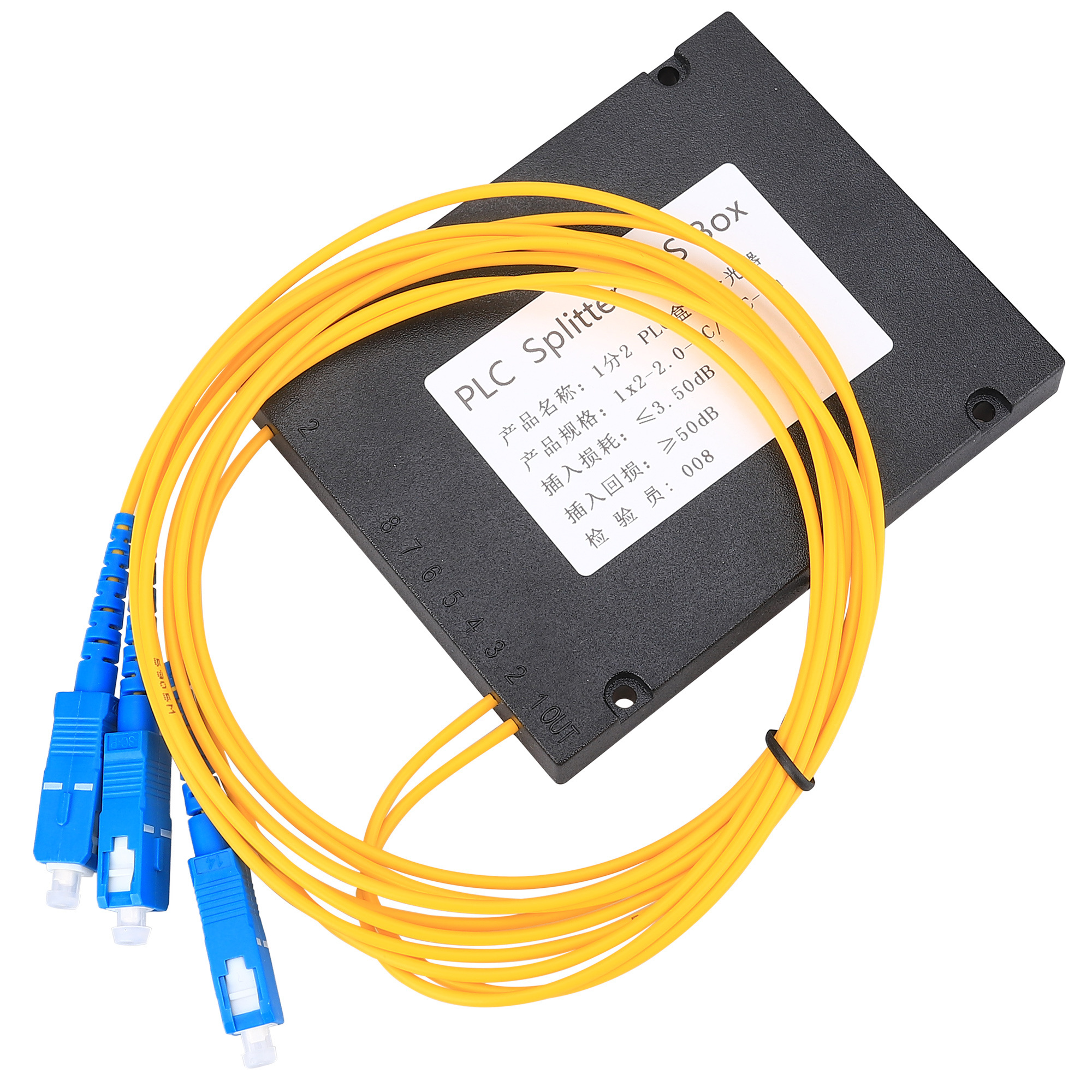 Fiber Optic Splitter SC UPC 1x2 1x4 1x8 1x16 PLC Singlemode Fiber Optical Splitter FBT Optical Coupler