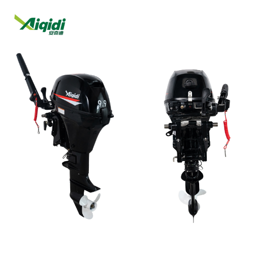 AIQIDI Customized 9.9HP 4-Stroke Marine Engines Electric Starter Remote/Front Operation Long Shaft Outboard Motors