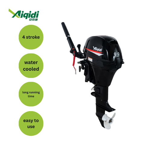 AIQIDI Customized 9.9HP 4-Stroke Marine Engines Electric Starter Remote/Front Operation Long Shaft Outboard Motors