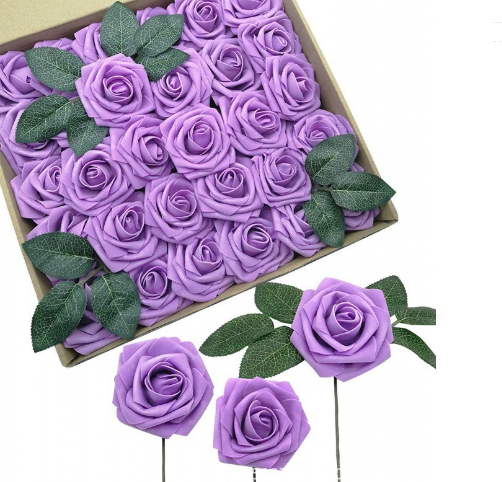 Pack of 25 Rose Head PE Foam Flower Wedding Valentine's Day Christmas Decor Flowers For Decoration Wedding Artificial