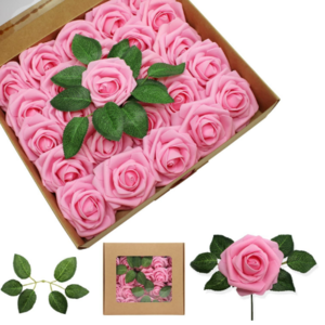 Pack of 25 Rose Head PE Foam Flower Wedding Valentine's Day Christmas Decor Flowers For Decoration Wedding Artificial