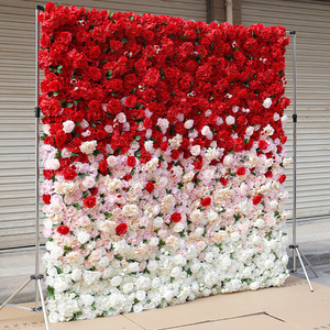 8*8ft Flower Wall Rose Artificial Flower Wall Decor Flower Panel for Home Party Wedding Baby Shower Customized 3D Plant Backdrop