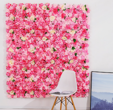 Wholesale Discount Wedding Decoration 40*60 Cm Floral Backdrop White Flowers Wall Artificial Peony Flower Wall