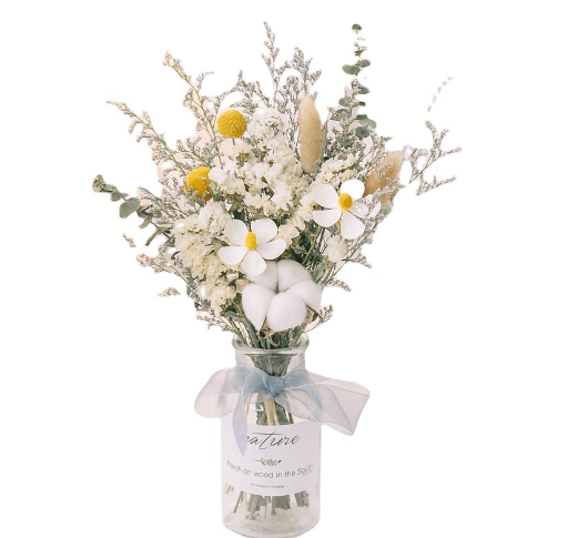 Small Dried Flowers Arrangement Bouquet Bud Vase Bottles flowers for Wedding decoration