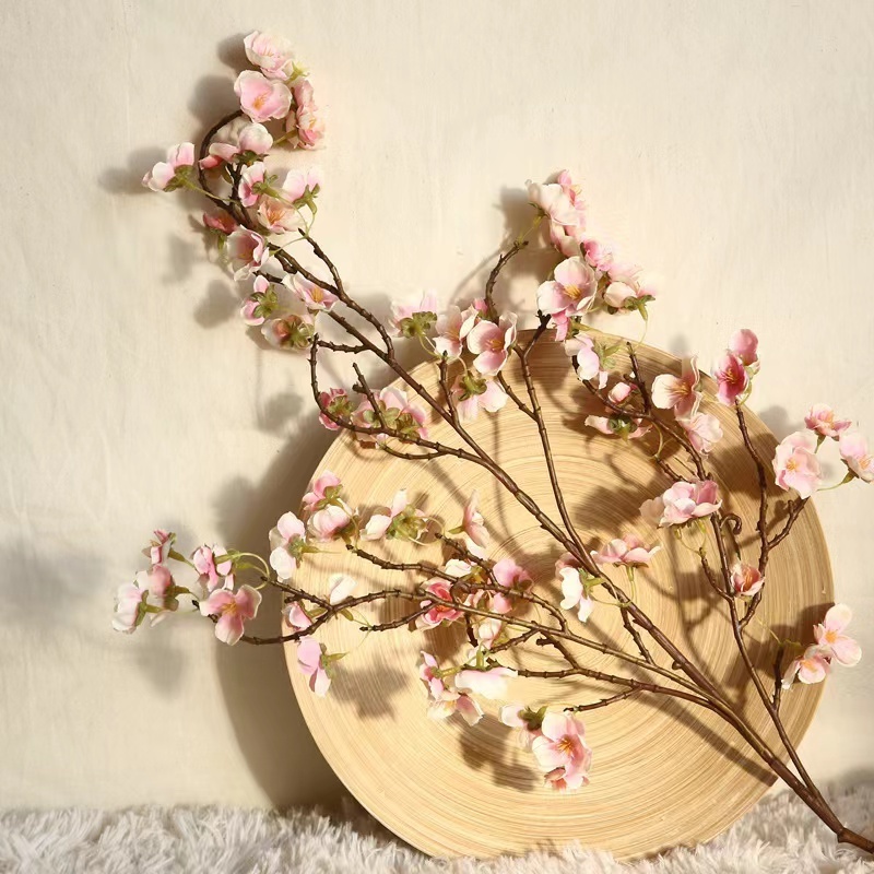 Wholesale Single Artificial Cherry Blossom Tree Branches Flowers For Home Wedding Decoration