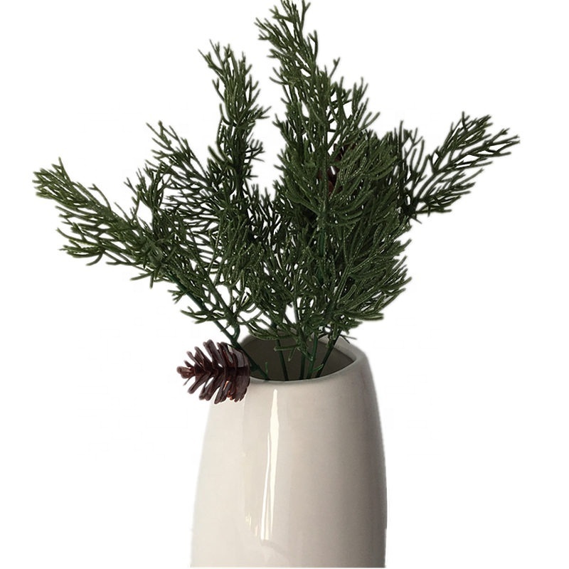 Christmas Decorative flower plant Artificial plastic pine cone cypress branch