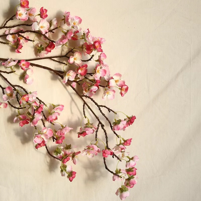 Wholesale Single Artificial Cherry Blossom Tree Branches Flowers For Home Wedding Decoration