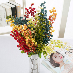 Factory Supplies Artificial flower multi color foam berry Sprays For Christmas and Home decoration