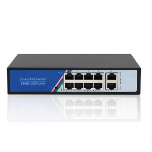 Factory OEM 8+2 Port 100M Poe Switch 15V 24V Passive POE Switch for IP Camera and CCTV System