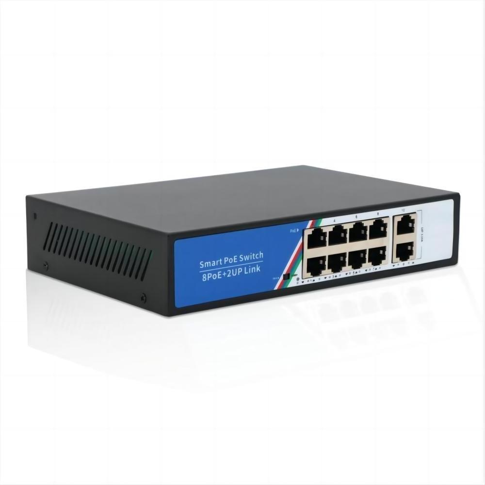 Factory OEM 8+2 Port 100M Poe Switch 48v POE Switch for IP Camera and CCTV System