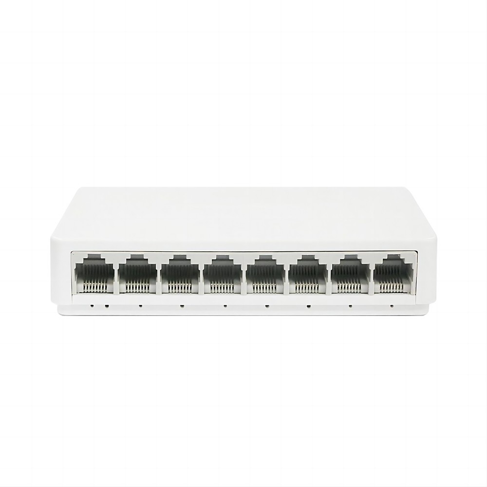 Factory OEM Plastic Shell 8 Port Ethernet Switch 10/100M Network Switch for Company and Home Network