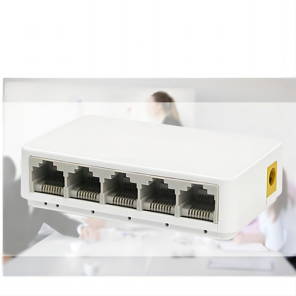 Factory OEM/ODM Plastic Shell 5 Port Ethernet Switch 10/100M Network Switch for Home Network