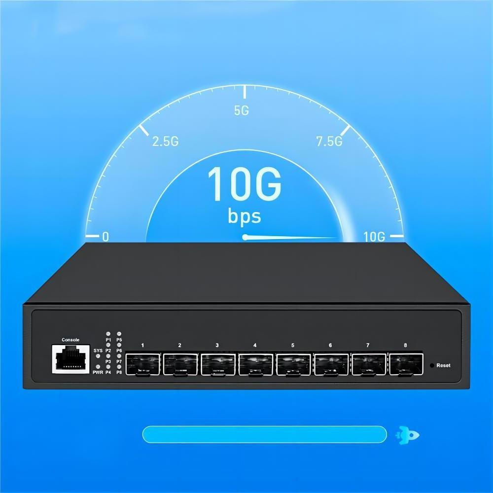 Factory OEM L3 Managed Ethernet Switch 10G Fiber Switch for Data Center Home Network ISP