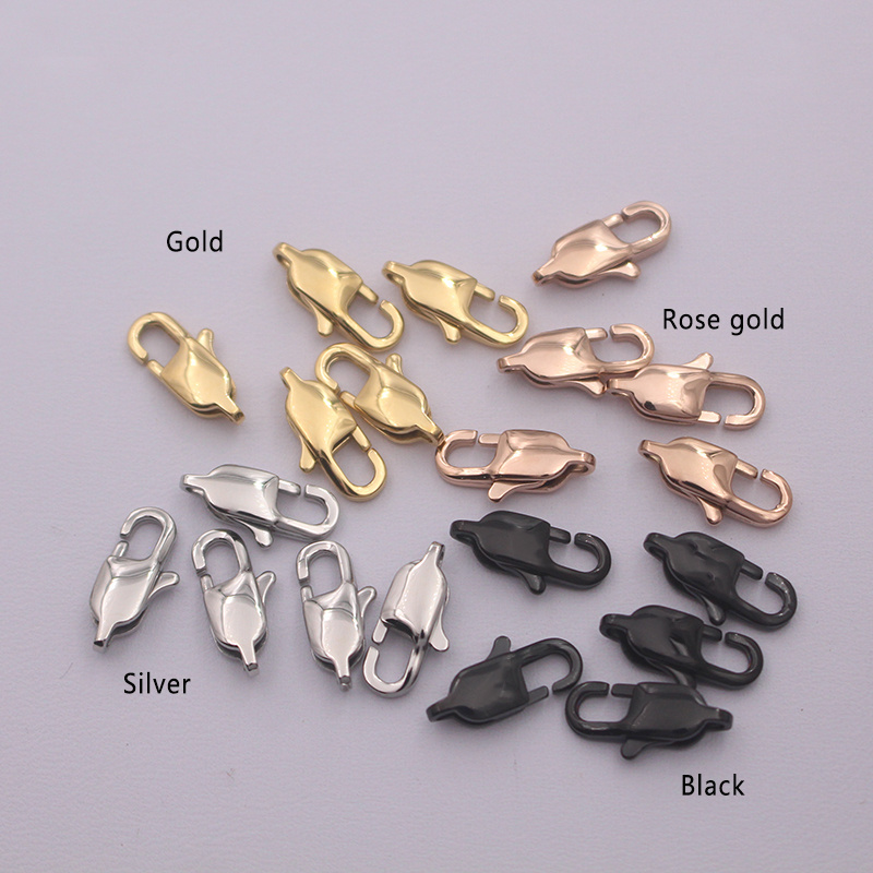 316L stainless steel jewelry clasps lobster clasp for DIY Bracelet Necklace Jewelry Chain