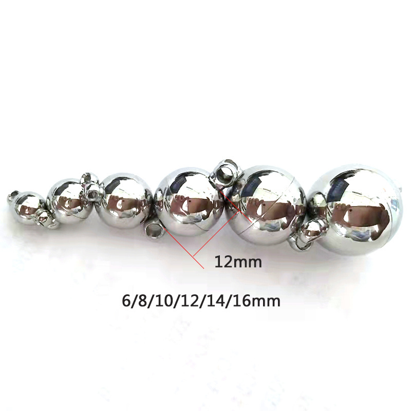 Factory wholesale stainless steel high quality ball shape Clasps for bead jewelry pearl necklace link clasp making