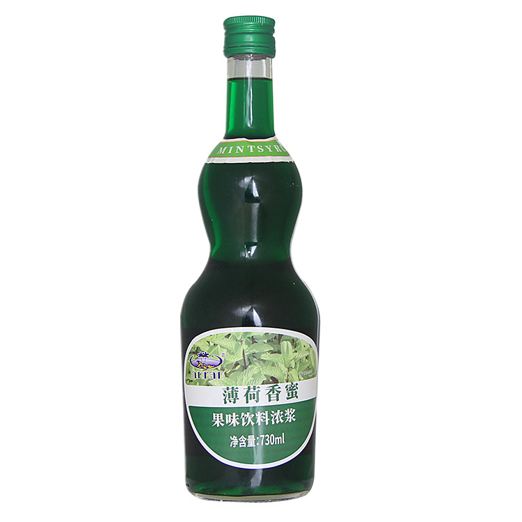 Mint fragrance honey flavored syrup 730ml/ bottle of fruit tea beverage Milk tea drink flavored syrup