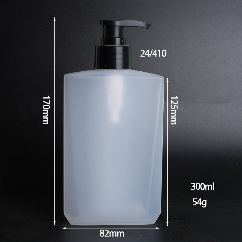 hotel shower skincare bottles gel Cosmetic Packing square 300 ml shampoo bottle with Press Pump