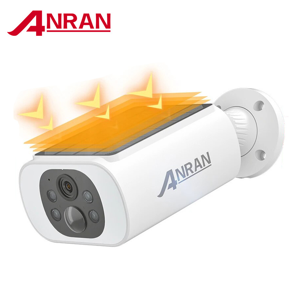 Anran Newest 3MP Outdoor Embedded Solar Panel 2K Full HD Spotlight Human Detection PIR Wireless WiFi Home Security Camera