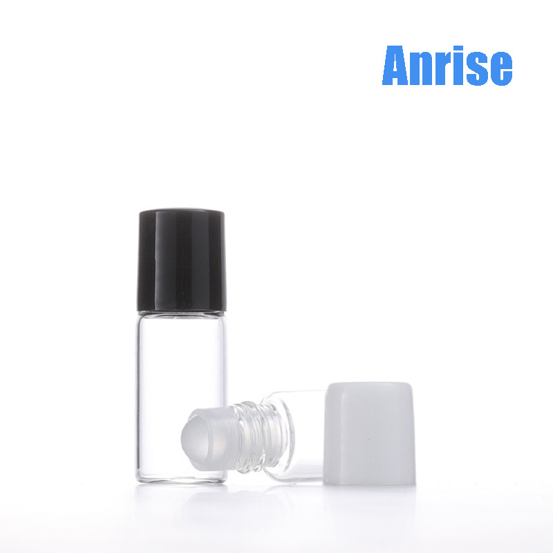 TrTransparent 1ml2ml Mini Glass Perfume Bottle Roll on Glass Ball Essential Oil Portable Perfume 3ml Glass Roller Ball Bottle