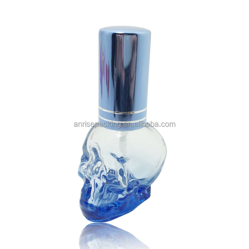 8ml Travel Size Skull Shape Perfume Glass Spray Bottle Empty Portable Perfume Diffuser Glass Spray Bottles