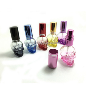 8ml Travel Size Skull Shape Perfume Glass Spray Bottle Empty Portable Perfume Diffuser Glass Spray Bottles