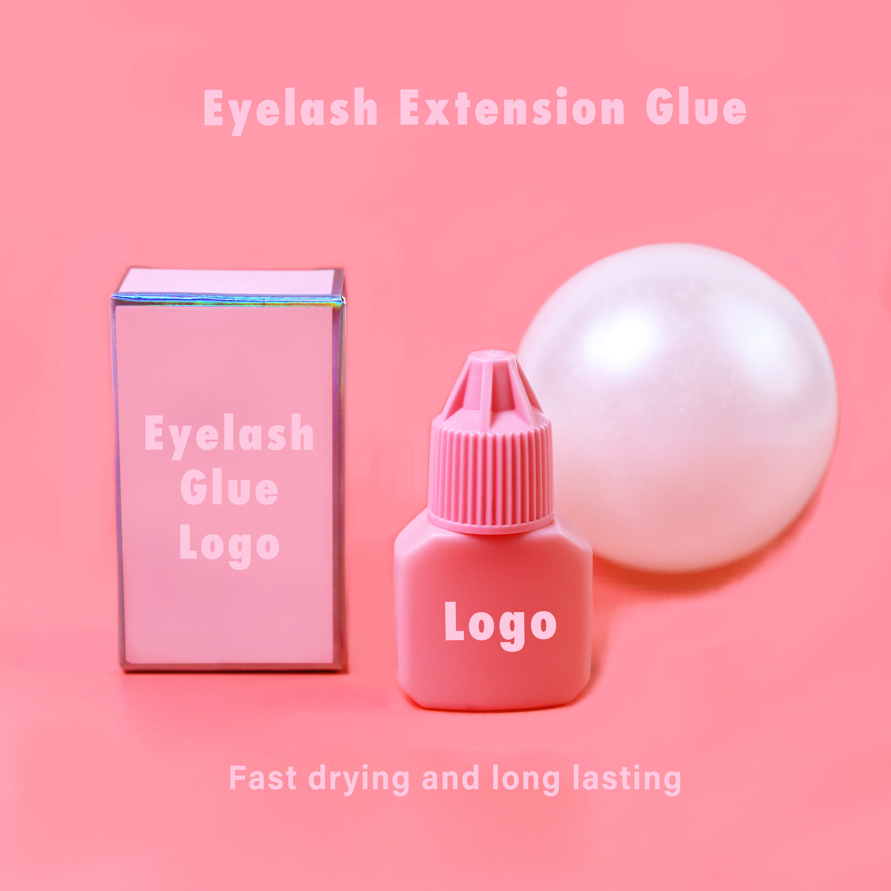 High Quality Custom Logo Lashes Glue Oil Resistant Waterproof 0.5 Sec Fast Drying Eyelash Extension Glue