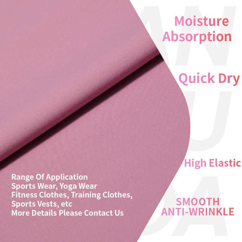 A2133 Manufacturer Polyamide Elastane Nylon Microfiber Interlock 4 Way Stretch Dry Fit Yoga Leggings Sportswear Spandex Fabric