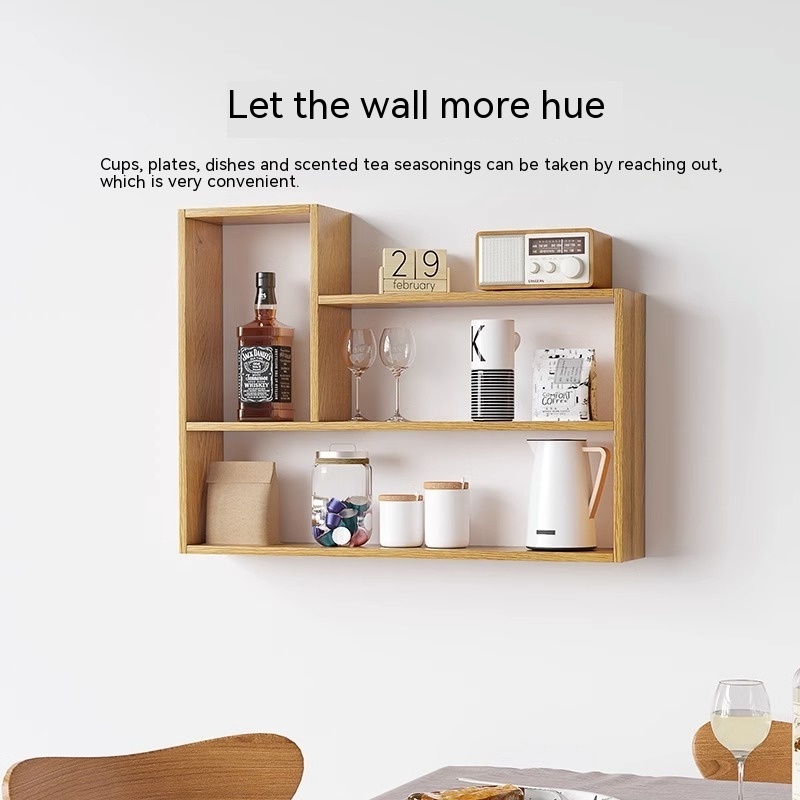 High quality Wall Mounted Wooden Wall Shelf Living Room Wooden Shelves bookshelf