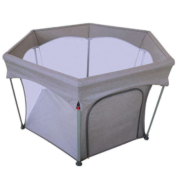 Custom Baby Trend Playpen Large Hexagon Foldable Adult Baby Playpen Easy To Carry Aluminum Care Fence For Babies And Kids