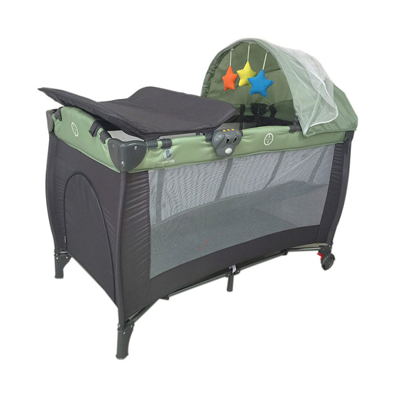 Cama Baby Bed Crib Travel Cot Playpen With Diaper Canopy