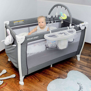 Wholesale Trend Nursery Center Kid Bedside Travel Cot Crib Baby Bed Play Portable Baby Playard kids playpen