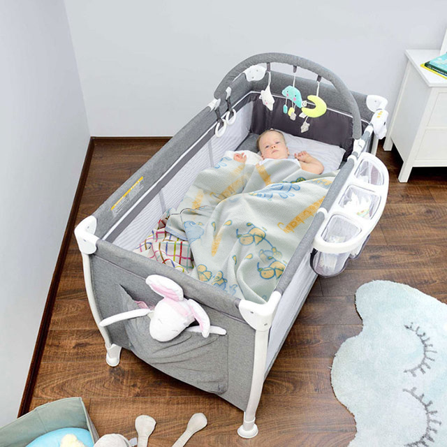 Wholesale Trend Nursery Center Kid Bedside Travel Cot Crib Baby Bed Play Portable Baby Playard kids playpen