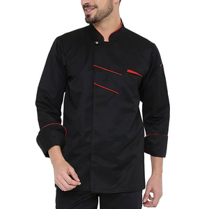 High Quality Kitchen Chef Uniforms Set Wholesale Brand New for Men kitchen Work wear black chef uniform