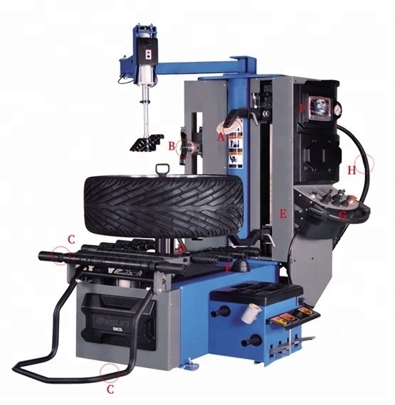 ANISUN fully automatic Tyre dismantled machine/unite tire repair equipment/tire changer