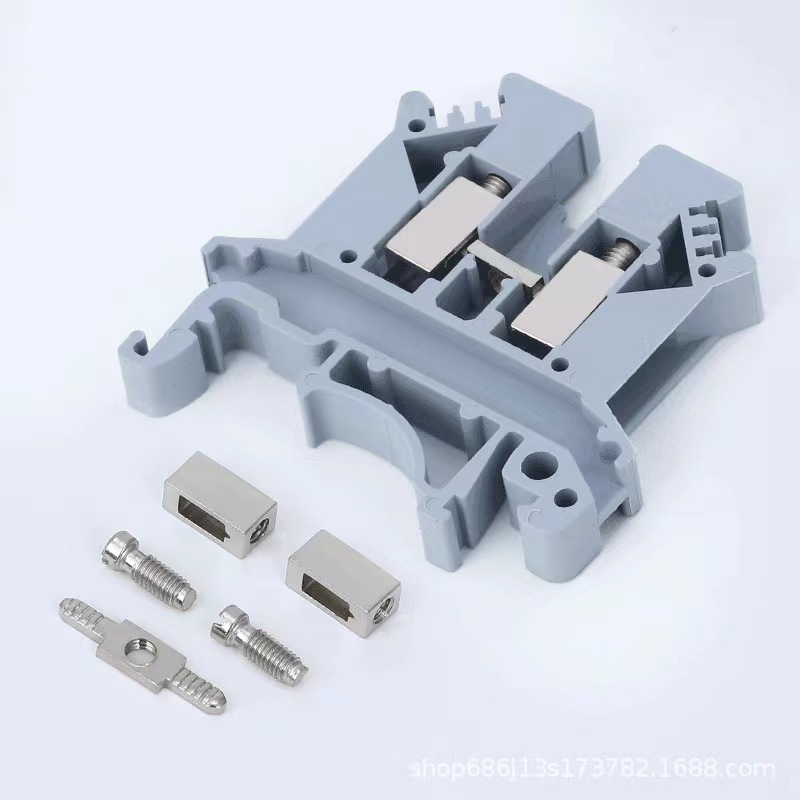 UK Series 1.5/2.5/4.0/6.0mm2 Screw din rail terminal block UK5N Brass combined terminal blocks 1000V