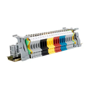 UK Series 1.5/2.5/4.0/6.0mm2 Screw din rail terminal block UK5N Brass combined terminal blocks 1000V