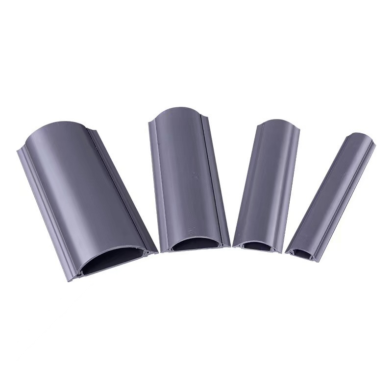 2m/root Grey Self-Adhesive pvc open slot wire duct RTD-2/4/6 halogen free wire duct round type pvc electric wire duct pipe