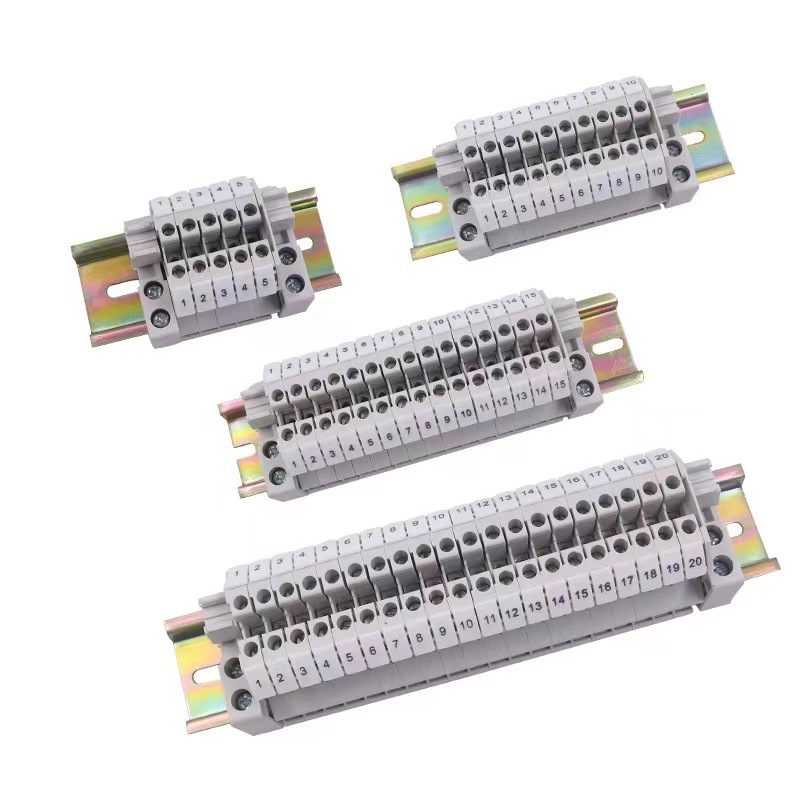 Nylon PA66 Plastic Electrical Universal UK terminal block UK-2.5B Feed Through Screw Din Rail Terminal Block terminal UK-95N