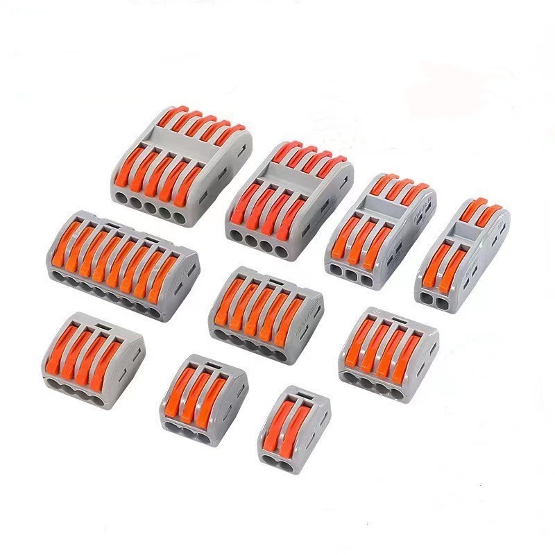 214 Compact Lever Nut Wire Conductor Fast Push-In Wire Connector 1 In 3 Out Quick Wire Connectors Electrical Connector