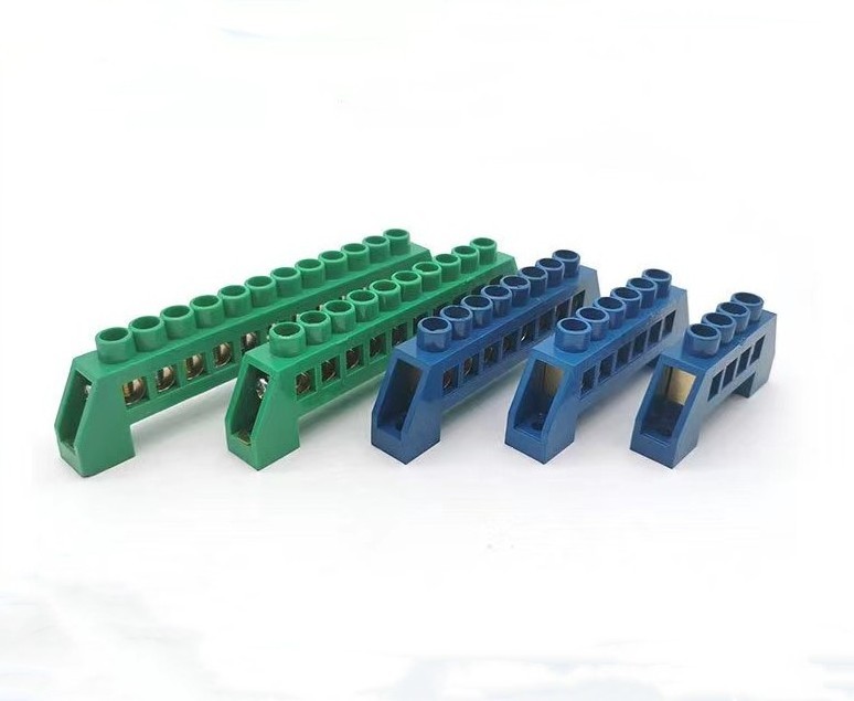 6P 8P 10P Brass Bridge Type terminal blocks screw fixed ground terminal block electrical earth terminal block