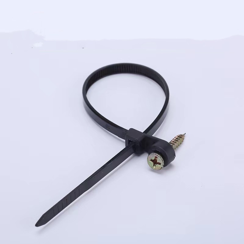 3.6*100mm 145mm CHS Screw mount Cable Ties Nylon Plastic With Fixed Head, Self-Locking Nylon Cable Ties with mounting hole