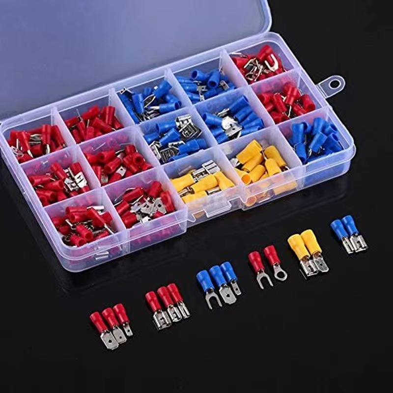 280PCS Combination insulated terminals Kit Pre- insulated cold-press crimp terminal set FDD/MDD crimp insulated terminals Set