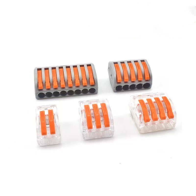 214 Compact Lever Nut Wire Conductor Fast Push-In Wire Connector 1 In 3 Out Quick Wire Connectors Electrical Connector