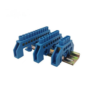 6P 8P 10P Brass Bridge Type terminal blocks screw fixed ground terminal block electrical earth terminal block