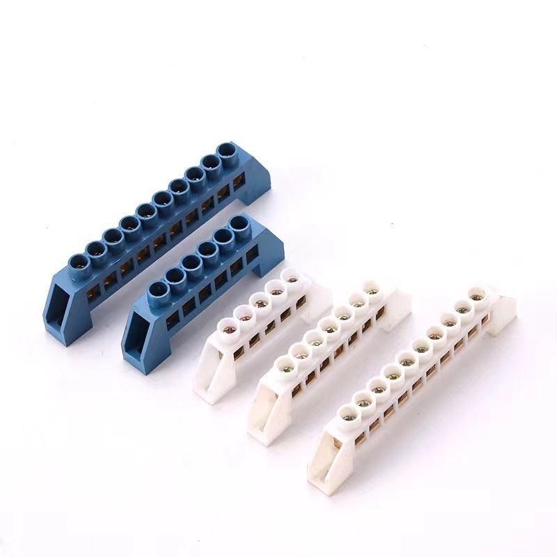 6P 8P 10P Brass Bridge Type terminal blocks screw fixed ground terminal block electrical earth terminal block